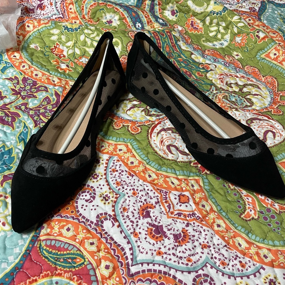 Black flats dressy size 36/6